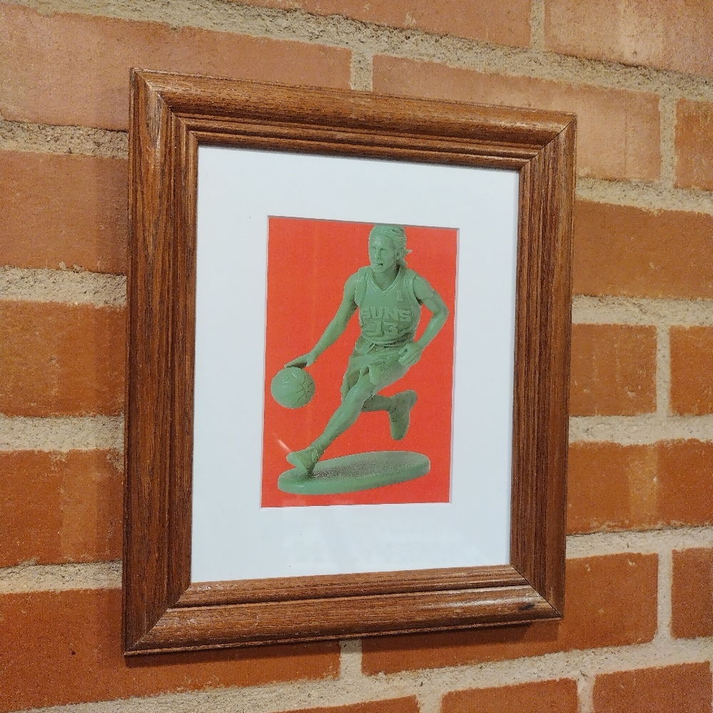 Steve Nash Phoenix Suns Retro NBA Plastic Army Man Framed Art Print